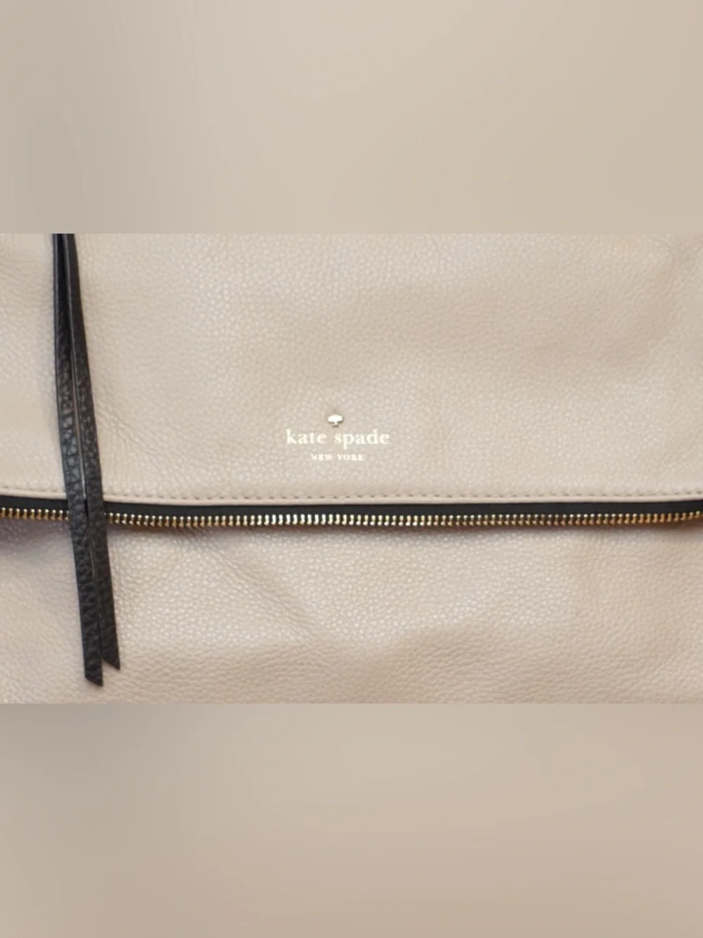 kate spade Beige Shoulder Bag with Black Trim - Picture 7 of 13